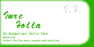 imre holla business card